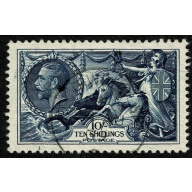 1934 10/- indigo. Fine used single. SG 452