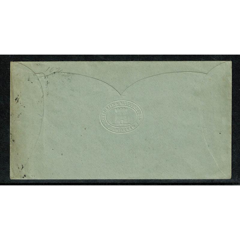 1902 ½d blue green STO envelope " Guest Keen Nettlefolds"