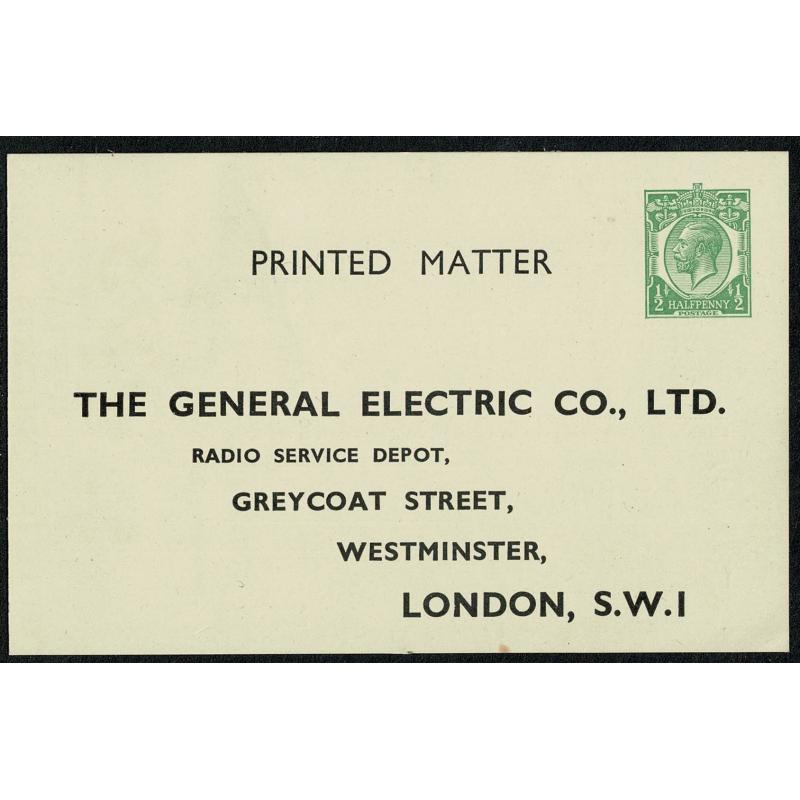 1920-26 STO Printed Matter for General Electric Co. H&B CS61