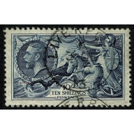 1934 10/- indigo. Fine used single. SG 452