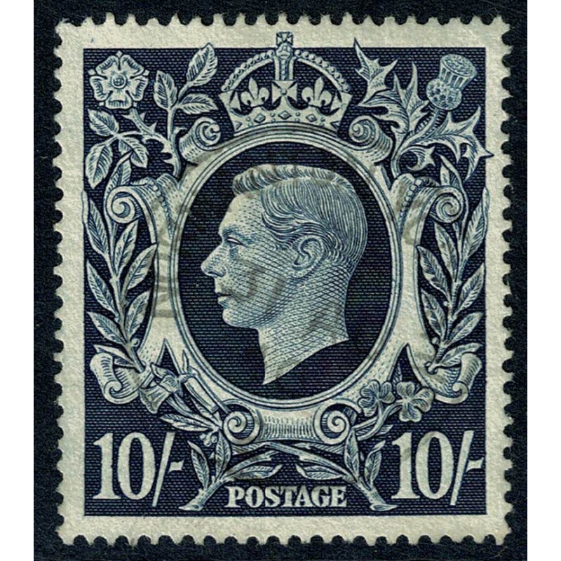 1939 10/- Dark Blue. Very Fine Used single. SG 478