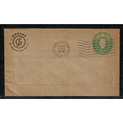 1950 1½d STO envelope "Dunlop Rubber Co.".  H & B Type ES68.