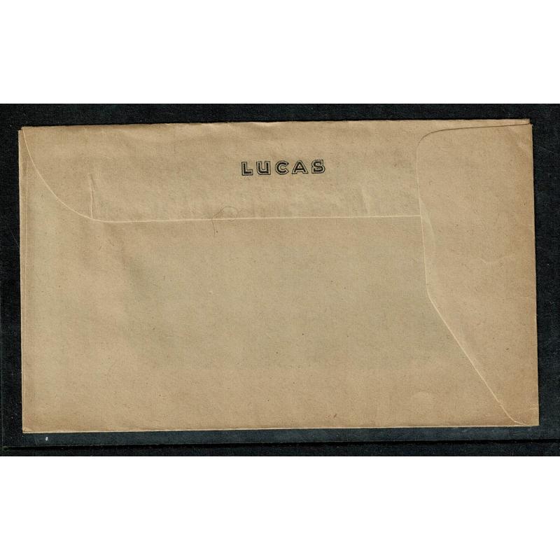 1950 1½d STO envelope "Joseph Lucas Ltd".  H & B Type ES68.