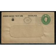 1950 1½d STO envelope "Joseph Lucas Ltd".  H & B Type ES68.