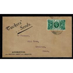 "Tuckers' Seeds" advertising cover with 1935 Jubilee ½d.