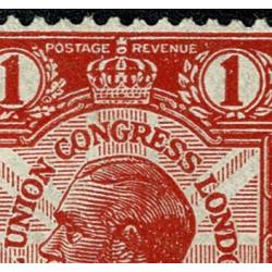 1929 1d scarlet. Plate K26 block with listed variety " Co joined" SG Spec. NCom6e